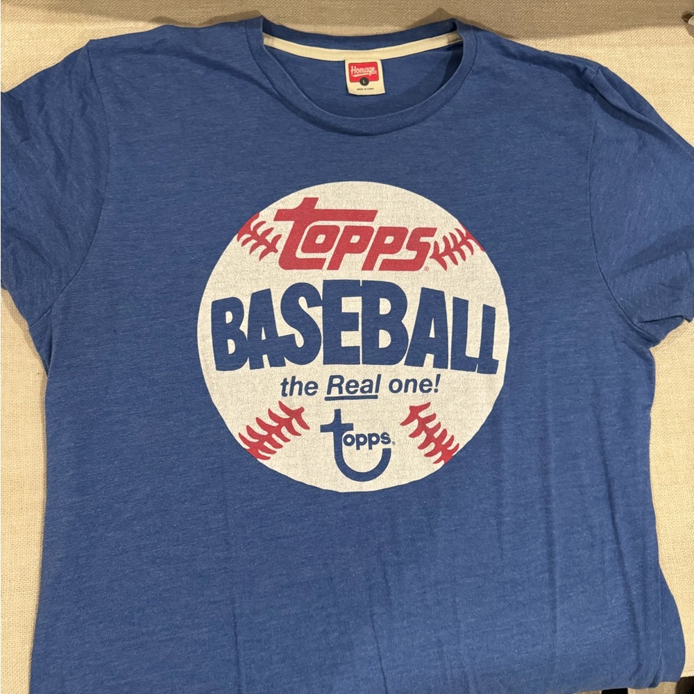HOMAGE Blue Topps Baseball Tee